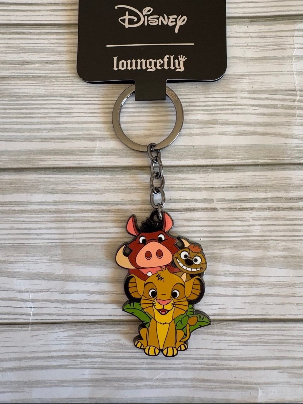🦁Loungefly Disney Simba, Pumbaa & Timon Trio Stacking Keychain